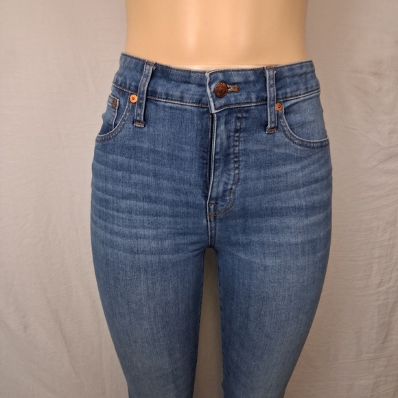 Madewell Medium Blue Cropped Bootcut Jeans Size 26 - Picture 6 of 16